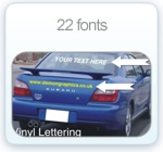 Vinyl lettering from Demon Graphics
