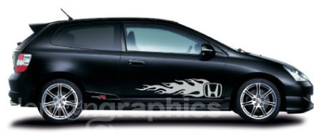 Car graphice logo flames
