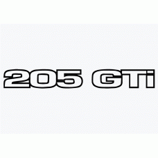 Old Skool Classic Vinyl Sticker: 205 GTi