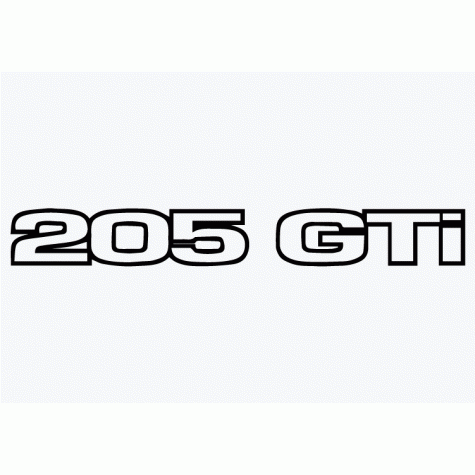 Old Skool Classic Vinyl Sticker: 205 GTi