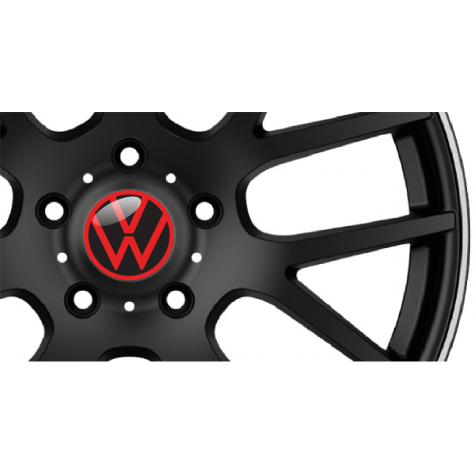 VW Updated Gel Domed Wheel Badges (Set of 4)