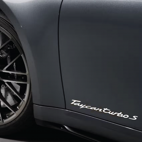Porsche Taycan Tubro S Badge Vinyl Sticker