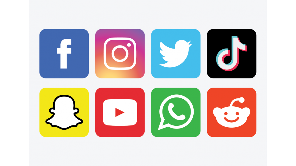 Social Media Icon Adhesive Vinyl Stickers