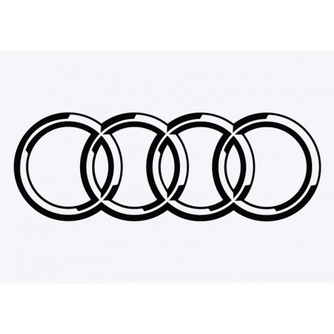 Audi Rings Adhesive Vinyl Sticker