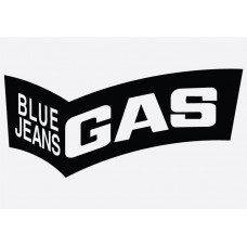 Bike Decal Sponsor Sticker -  Blue Jeans Gas