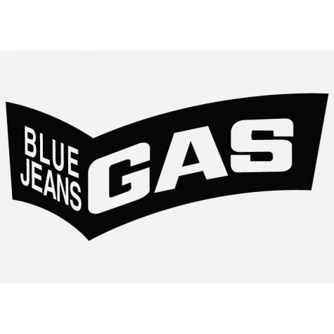 Bike Decal Sponsor Sticker -  Blue Jeans Gas