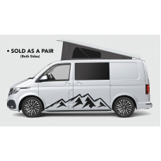 Campervan Mountains Adhesive Vinyl Sticker #1