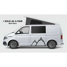 Mountains Campervan Adhesive Vinyl Sticker #2