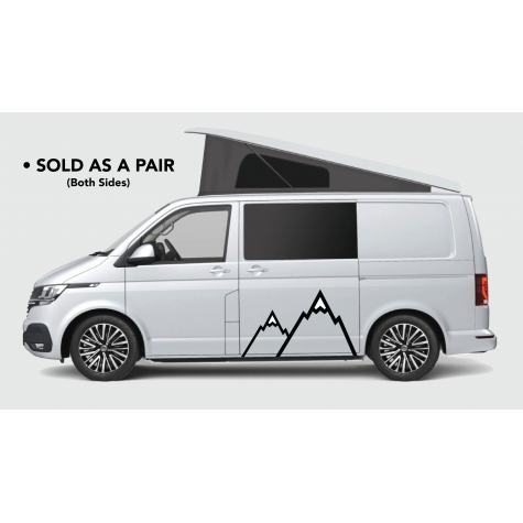 Mountains Campervan Adhesive Vinyl Sticker #2