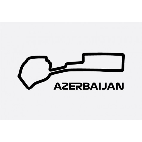 Azerbaijan Track Formula 1 Sticker
