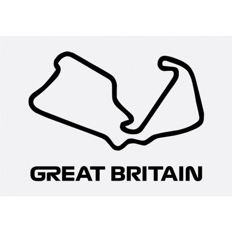 Great Britain Track Formula 1 Sticker