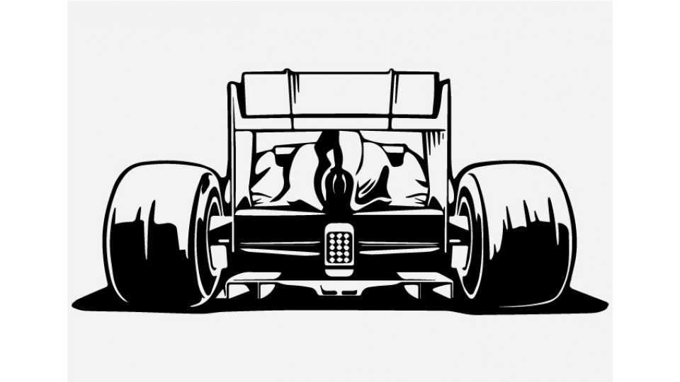 F1 Car Rear Formula 1 Sticker