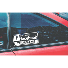 Find us on Facebook Personalised Sticker (Pack of 2)