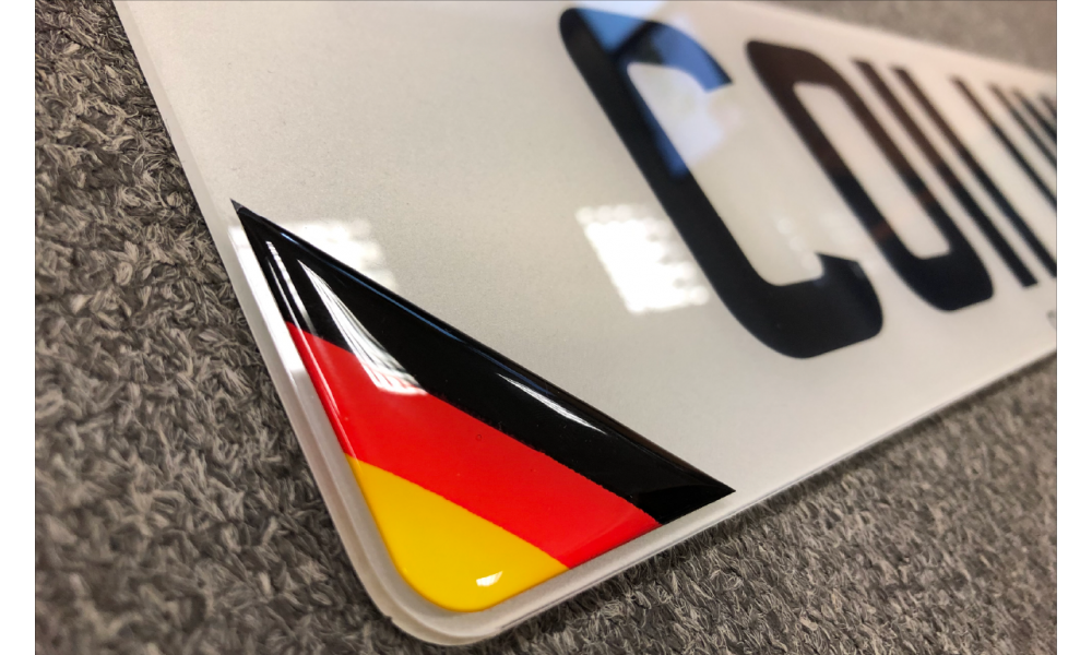 Domed Number Plate Badges Domed Number Plate Badges