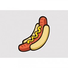 Hot Dog Full Colour Vinyl Sticker