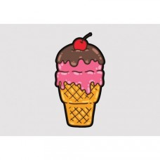 Ice Cream Full Colour Vinyl Sticker