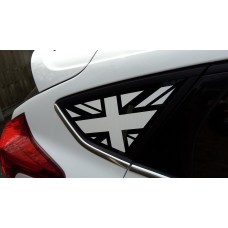 Focus mk3 side rear window flag vinyl stickers