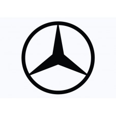 Mercedes Badge Adhesive Vinyl Sticker #2