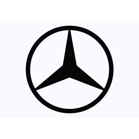 Mercedes Badge Adhesive Vinyl Sticker #2