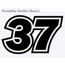 Motorbike Race Numbers (4 pack) #3