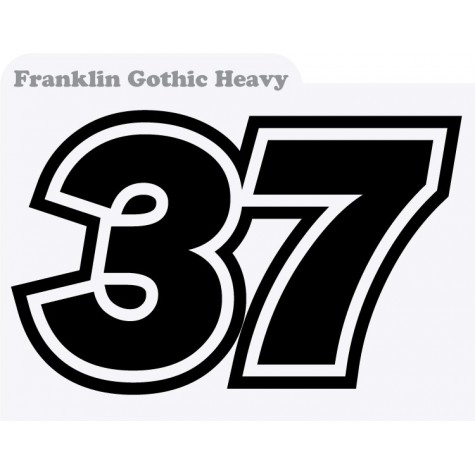 Motorbike Race Numbers (4 pack) #3