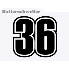 Motorbike Race Numbers (4 pack) #4