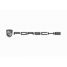 Porsche Wordmark 2 Badge Vinyl Sticker