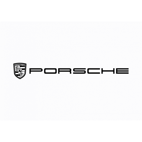 Porsche Wordmark 2 Badge Vinyl Sticker