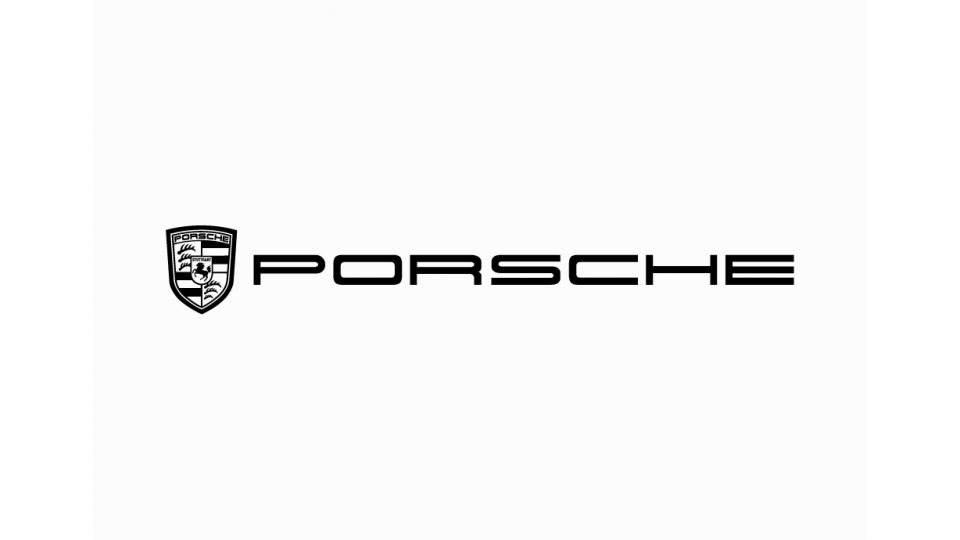 Porsche Wordmark 2 Badge Vinyl Sticker