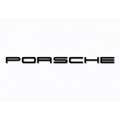 Porsche Wordmark Badge Vinyl Sticker