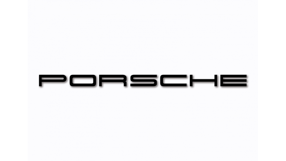 Porsche Wordmark Badge Vinyl Sticker