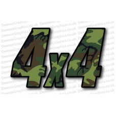4x4 Camouflage Sticker