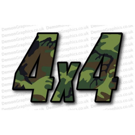 4x4 Camouflage Sticker