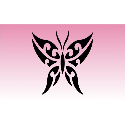 Butterfly Tribal 1 Girly Sticker