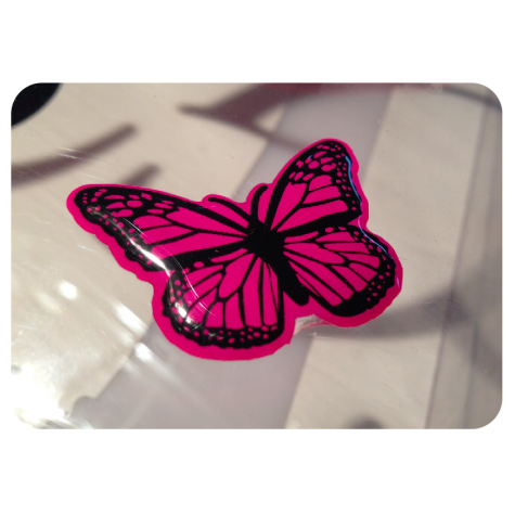 Butterfly Domed Girly Badge
