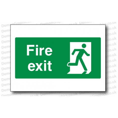 Fire Exit Sticker or Sign