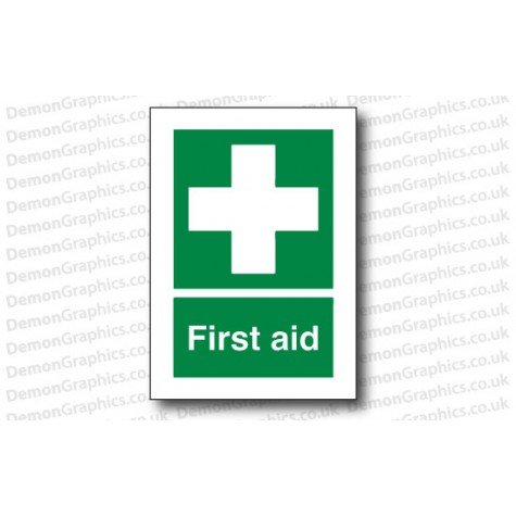 First Aid Sticker or Sign