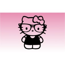 Hello Kitty Nerdy Girly Sticker