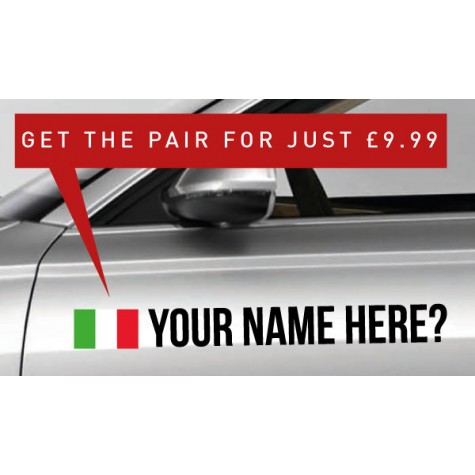 Italy Rally Tag £9.99 for both sides
