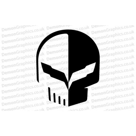 Corvette Jake Skull 2 Sticker
