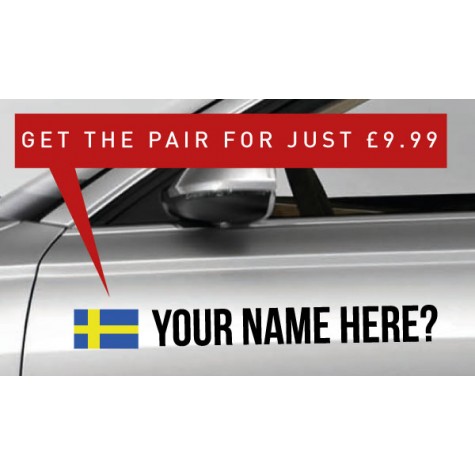 Sweden Rally Tag £9.99 for both sides