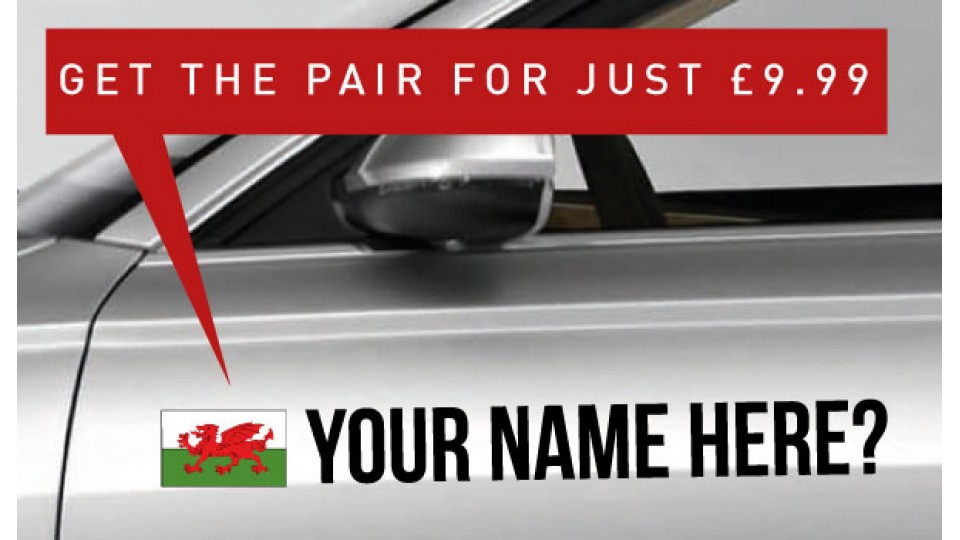 Wales Rally Tag £9.99 for both sides