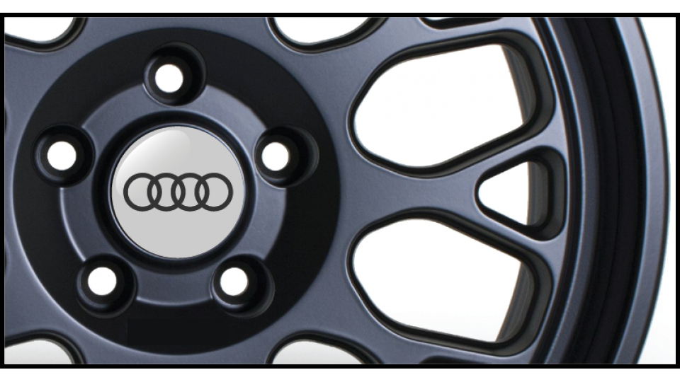 Audi Gel Domed Wheel Badges (Set of 4)