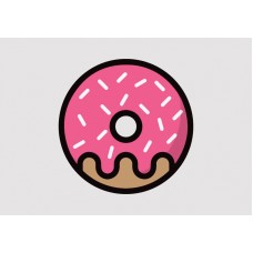 Donut Full Colour Vinyl Sticker