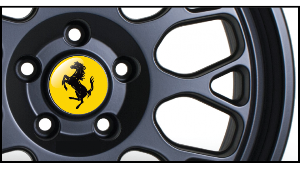 Ferrari Gel Domed Wheel Badges (Set of 4)