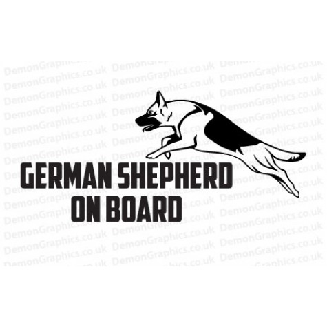 German Shepherd On Board Sticker