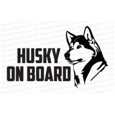 Husky On Board Sticker