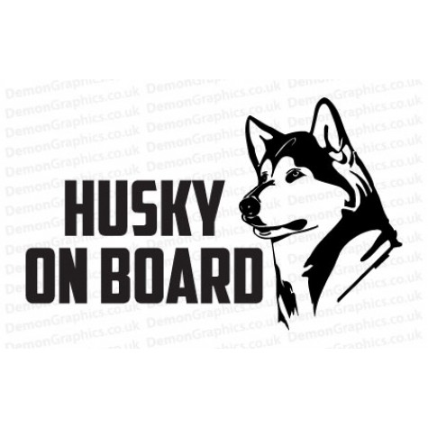 Husky On Board Sticker