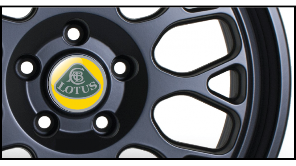 Lotus Gel Domed Wheel Badges (Set of 4)