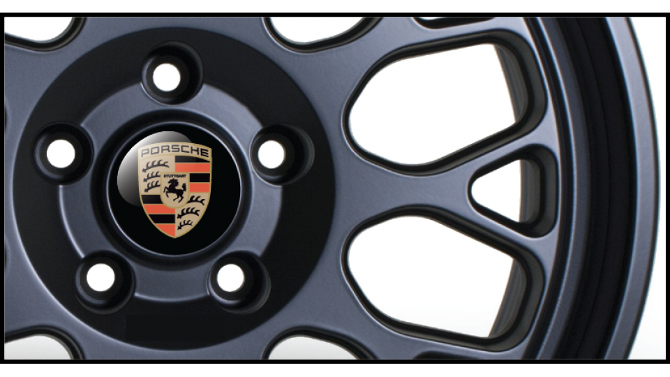 Porsche Gel Domed Wheel Badges (Set of 4)